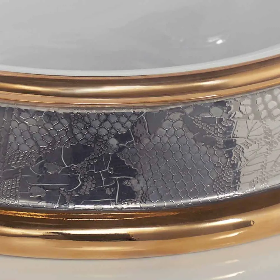 تصميم حوض غسيل شبه غائر مصنوع يدويًا من طين النار في إيطاليا، مانيلو Viadurini