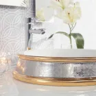 تصميم حوض غسيل شبه غائر مصنوع يدويًا من طين النار في إيطاليا، مانيلو Viadurini