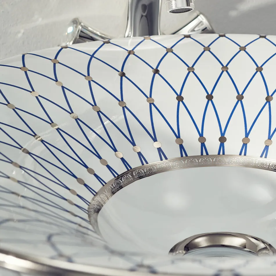 حوض غسيل نصف غائر من الطين الناري بتشطيبات مختلفة صنع في إيطاليا - كاباتوستا Viadurini