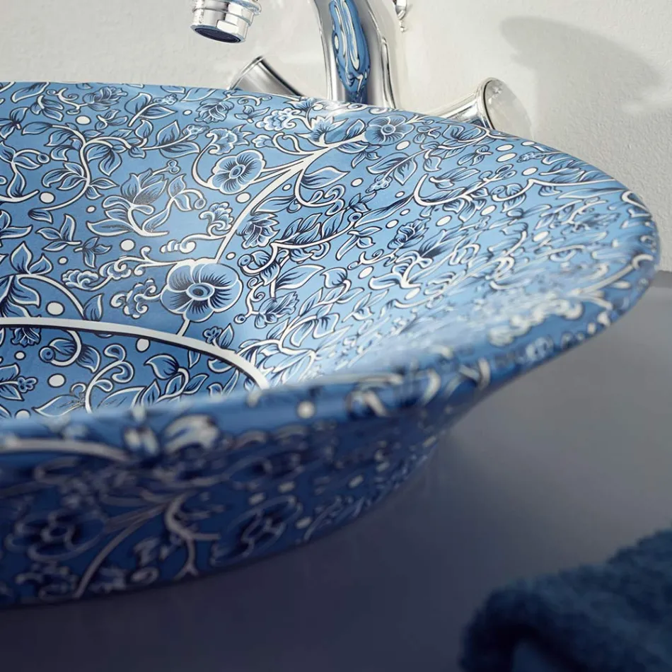 حوض غسيل نصف غائر من الطين الناري بتشطيبات مختلفة صنع في إيطاليا - كاباتوستا Viadurini