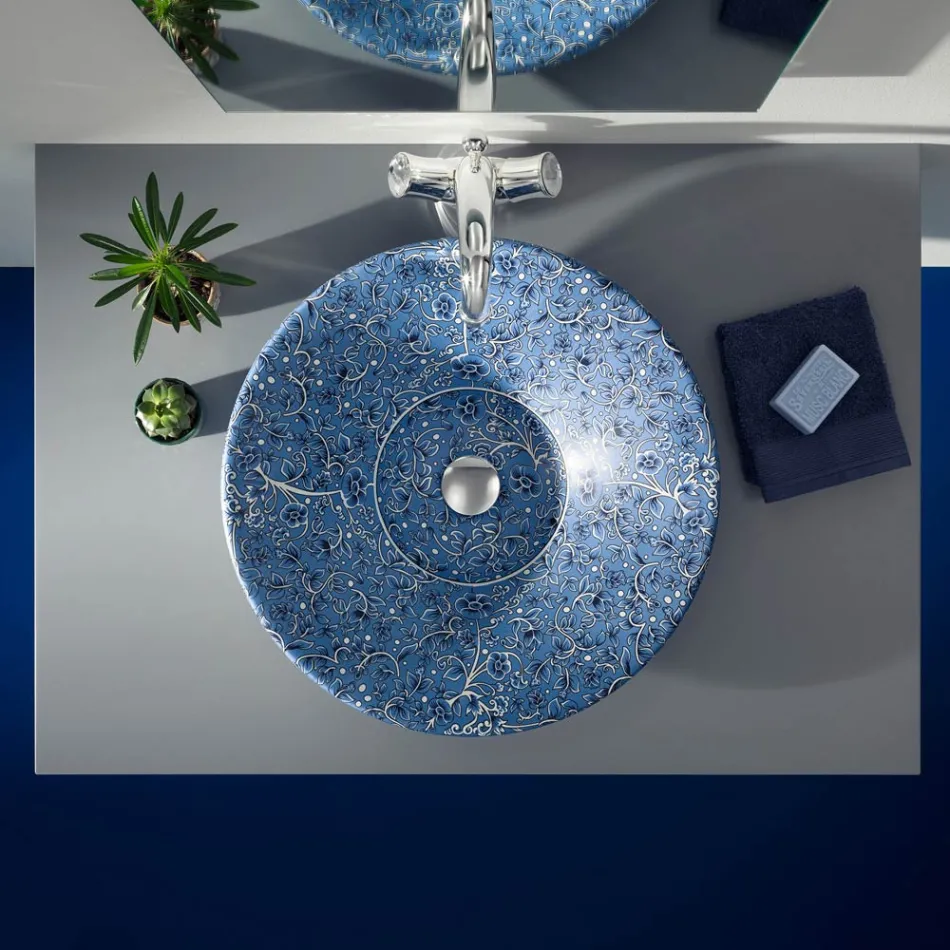 حوض غسيل نصف غائر من الطين الناري بتشطيبات مختلفة صنع في إيطاليا - كاباتوستا Viadurini