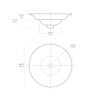 حوض غسيل نصف غائر من البورسلين الفرنسي عالي الجودة - Pausa Viadurini