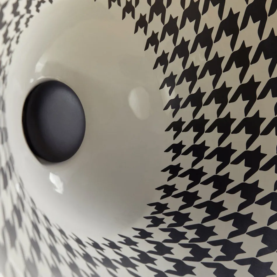 حوض غسيل نصف غائر من البورسلين الفرنسي عالي الجودة - Pausa Viadurini