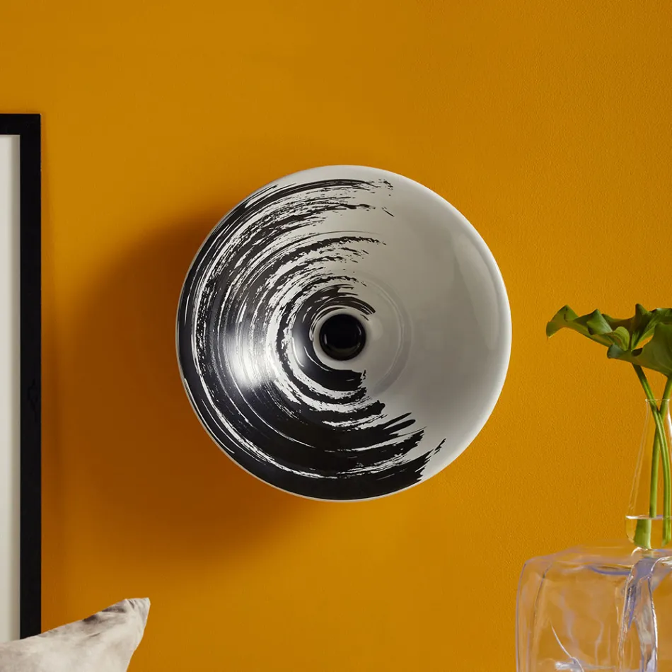 حوض غسيل نصف غائر من البورسلين الفرنسي عالي الجودة - Pausa Viadurini