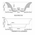حوض غسيل حديث نصف غائر مصنوع من طين النار والذهب، صنع في إيطاليا، جويدو Viadurini