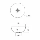 حوض غسيل كروي من السيراميك بقطر 40 سم، صنع في إيطاليا، Leivi Viadurini
