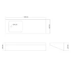 حوض غسيل مثبت على الحائط، تصميم إيطالي عصري، مصنوع في إيطاليا Viadurini