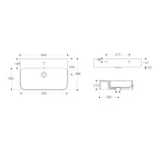 حوض غسيل سيراميك معلق على الحائط مع حامل مناشف اختياري، صنع في إيطاليا - جرافا Viadurini