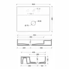 حوض غسيل سيراميك معلق بتصميم عصري، 60×45 سم، صنع في إيطاليا Viadurini