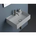 حوض غسيل سيراميك معلق شمس 50×35 سم، متوفر بألوان مختلفة Viadurini