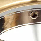 حوض غسيل باروكي مثبت أسفل السطح من الطين الناري والذهبي، صنع في إيطاليا، إيجة Viadurini