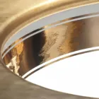 حوض غسيل باروكي مثبت أسفل السطح من الطين الناري والذهبي، صنع في إيطاليا، إيجة Viadurini