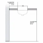 حوض غسيل باروكي مثبت أسفل السطح من الطين الناري والذهبي، صنع في إيطاليا، إيجة Viadurini