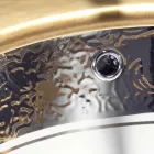 حوض غسيل باروكي تحت الطاولة مصنوع من الطين الناري والبلاتين، صنع في إيطاليا، إيجة Viadurini