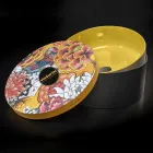 حوض غسيل دائري أصفر اللون من الطين المزجج، صنع في إيطاليا - تاتيانا Viadurini