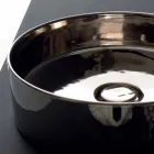 حوض غسيل دائري من السيراميك الملون يحمل أيقونة سيراميك أليس Viadurini