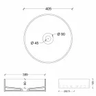 حوض غسيل سيراميك دائري من صن سيركل بقطر 40 سم Viadurini