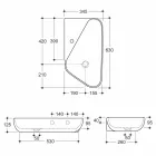 حوض غسيل / تصميم سيراميكي صنع في إيطاليا شيلا Viadurini