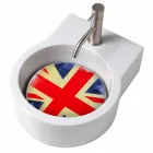 حوض غسيل/مغسلة معلق بتصميم سطح الطاولة مصنوع في إيطاليا Tor Viadurini