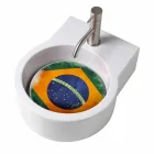 حوض غسيل/مغسلة معلق بتصميم سطح الطاولة مصنوع في إيطاليا Tor Viadurini