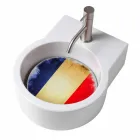 حوض غسيل/مغسلة معلق بتصميم سطح الطاولة مصنوع في إيطاليا Tor Viadurini