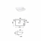 حوض غسيل يدوي معلق بتصميم كلاسيكي من السيراميك، صنع في إيطاليا - نوسيكا Viadurini