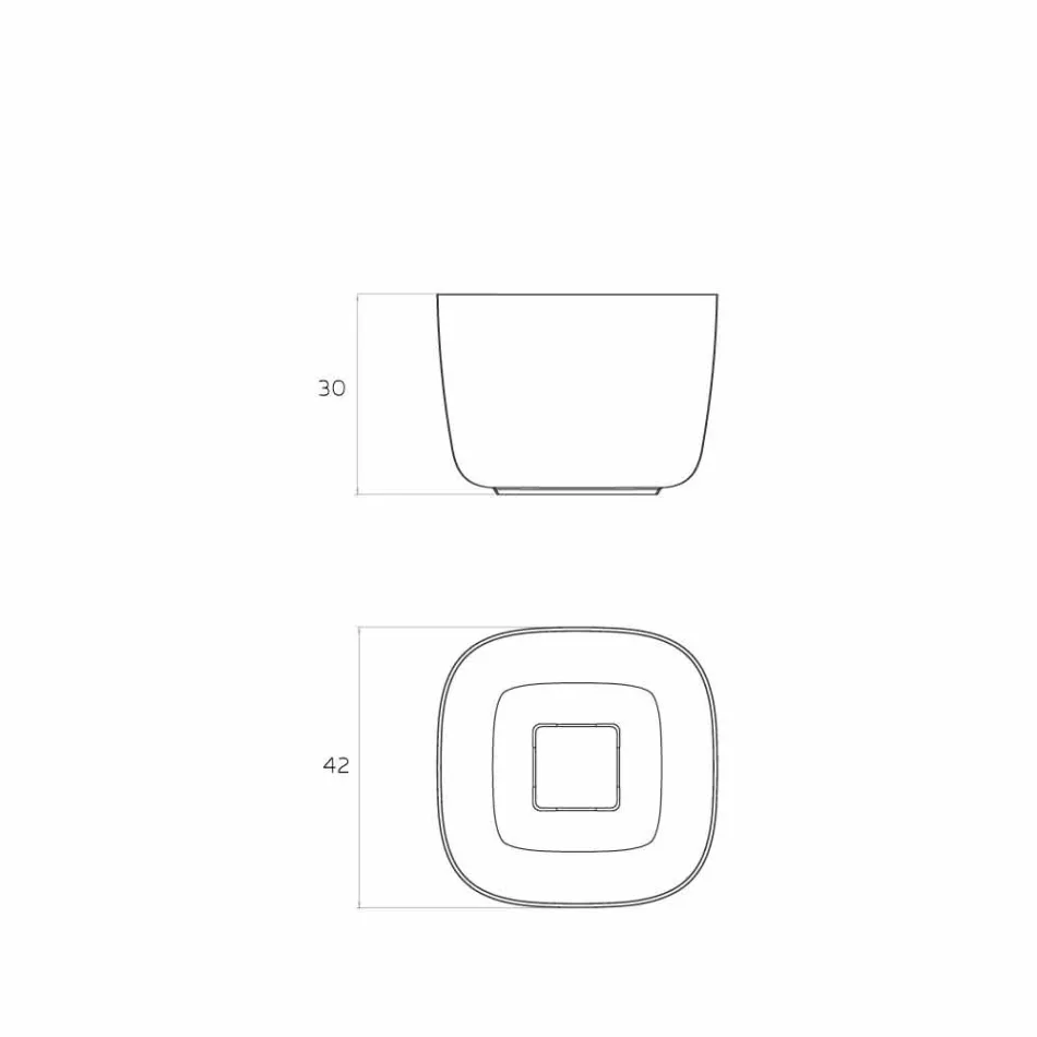 حوض غسيل قائم بذاته، مصنوع في إيطاليا، لاليو Viadurini