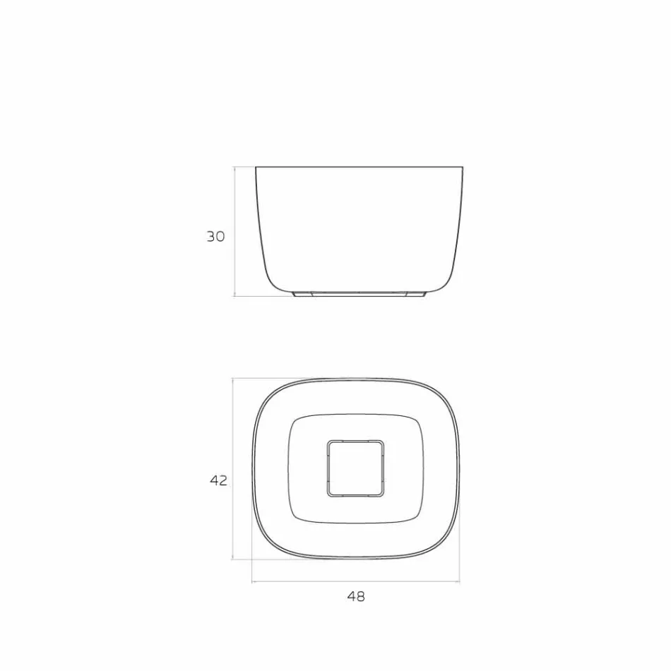 حوض غسيل قائم بذاته، مصنوع في إيطاليا، لاليو Viadurini