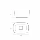 حوض غسيل قائم بذاته، مصنوع في إيطاليا، لاليو Viadurini