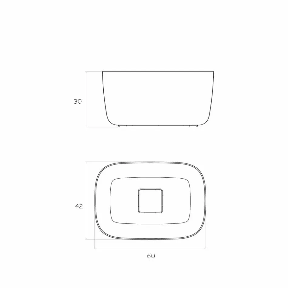حوض غسيل قائم بذاته، مصنوع في إيطاليا، لاليو Viadurini