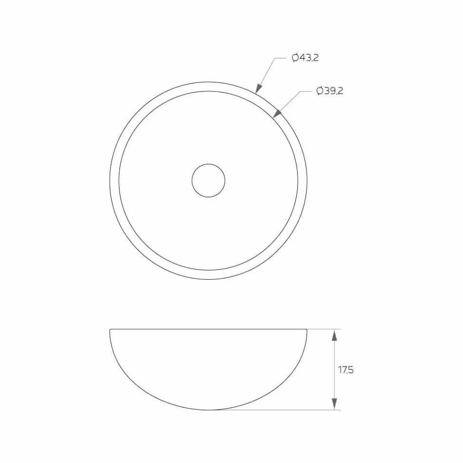 حوض غسيل دائري قائم بذاته مصنوع في إيطاليا، دوناس Viadurini