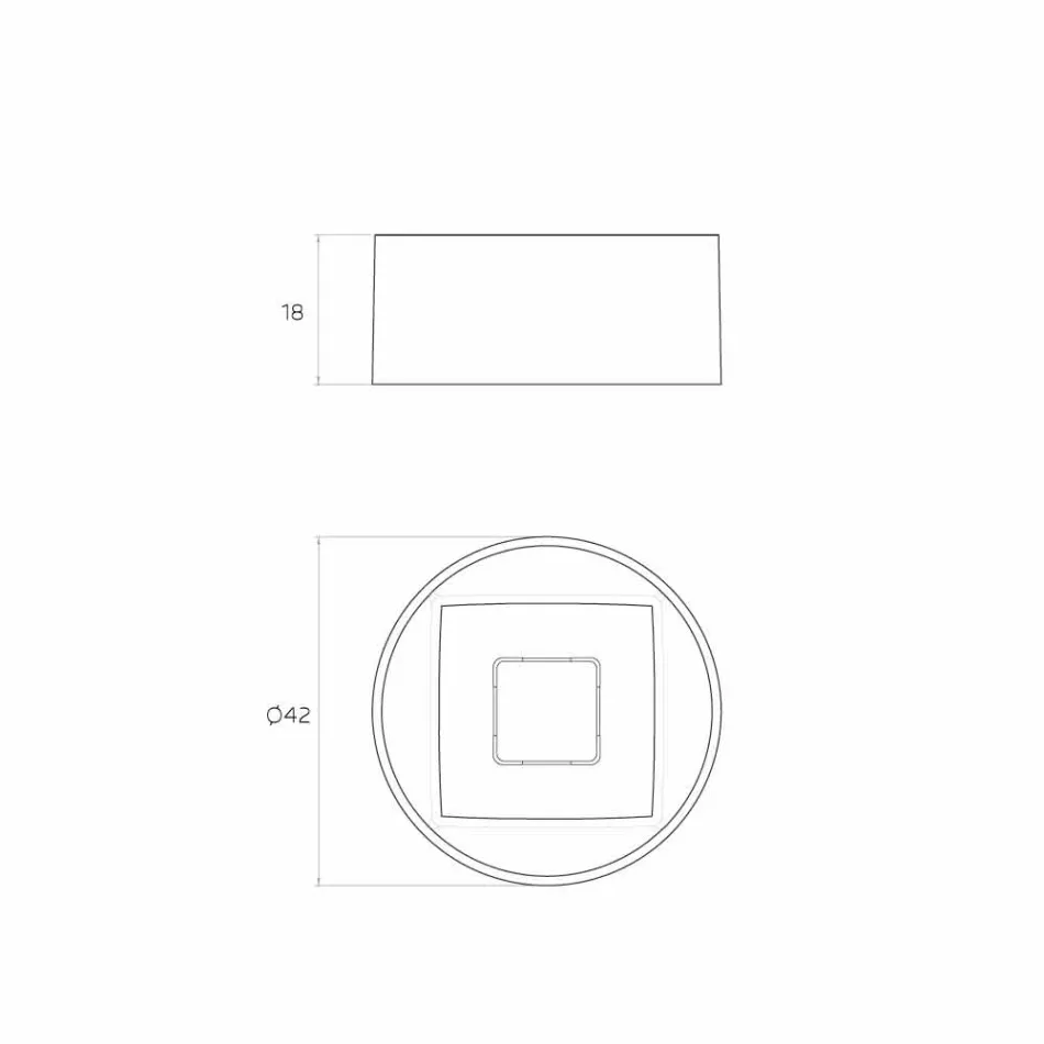 حوض غسيل دائري الشكل مصنوع في إيطاليا، فورينو Viadurini