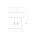 حوض غسيل مصمم على سطح العمل، تم إنتاجه في إيطاليا، لافيس Viadurini