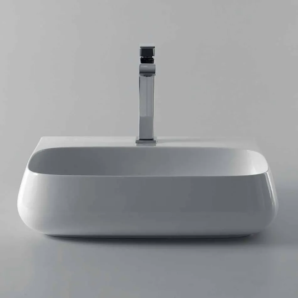 حوض سيراميك قائم بذاته أو مثبت على الحائط، مقاس 55 سم، صنع في إيطاليا، جايس Viadurini