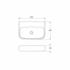 حوض سيراميك قائم بذاته أو مثبت على الحائط، مقاس 55 سم، صنع في إيطاليا، جايس Viadurini