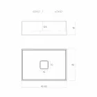 حوض غسيل بتصميم سطح الطاولة، تم إنتاجه في إيطاليا، لافيس Viadurini