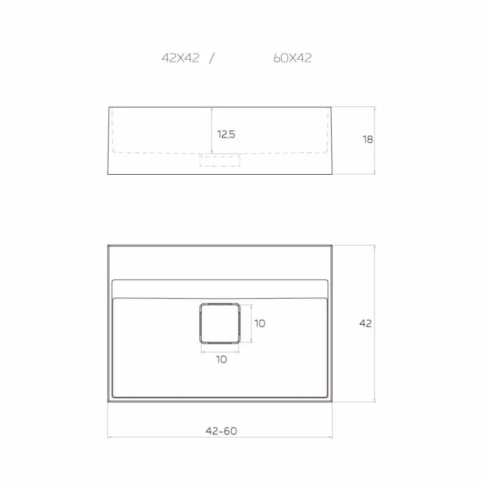 حوض غسيل بتصميم عصري مصنوع في إيطاليا، لافيس Viadurini