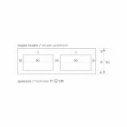 حوض غسيل مزدوج معلق حديث من Luxolid مصنوع في إيطاليا، Ruffano Viadurini