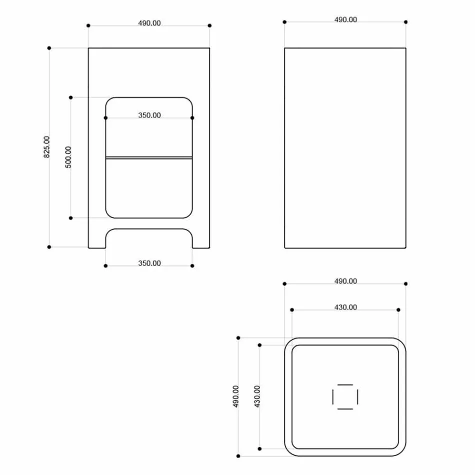 حوض غسيل حديث قائم بذاته، مصنوع في إيطاليا، توفينو Viadurini