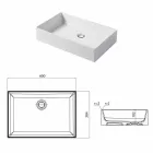 حوض غسيل بتصميم من السيراميك الأبيض أو من Leivi الملون Viadurini