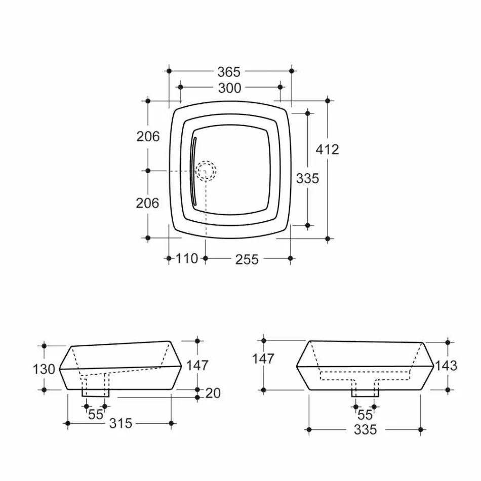 حوض غسيل مصمم من السيراميك البرونزي صنع في إيطاليا سيمون Viadurini