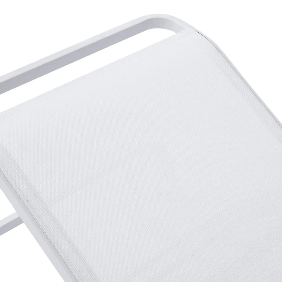 كرسي استلقاء للتشمس خارجي من سولايا، مقاس 194×65 سم، مصنوع من الألومنيوم والمنسوجات Viadurini