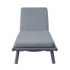 كرسي استلقاء للتشمس خارجي من الألومنيوم مقاس 196×75 سم مع وسادة - سندرا Viadurini