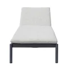 كرسي استلقاء للتشمس خارجي من الألومنيوم مقاس 205×76 سم مع وسادة - تيسارا Viadurini