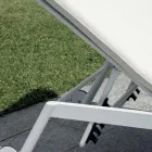 كرسي استلقاء للتشمس خارجي من الألومنيوم مقاس 205×76 سم مع وسادة - تيسارا Viadurini