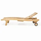 سرير شمسي خارجي من خشب الساج الطبيعي - يجدراسيل Viadurini