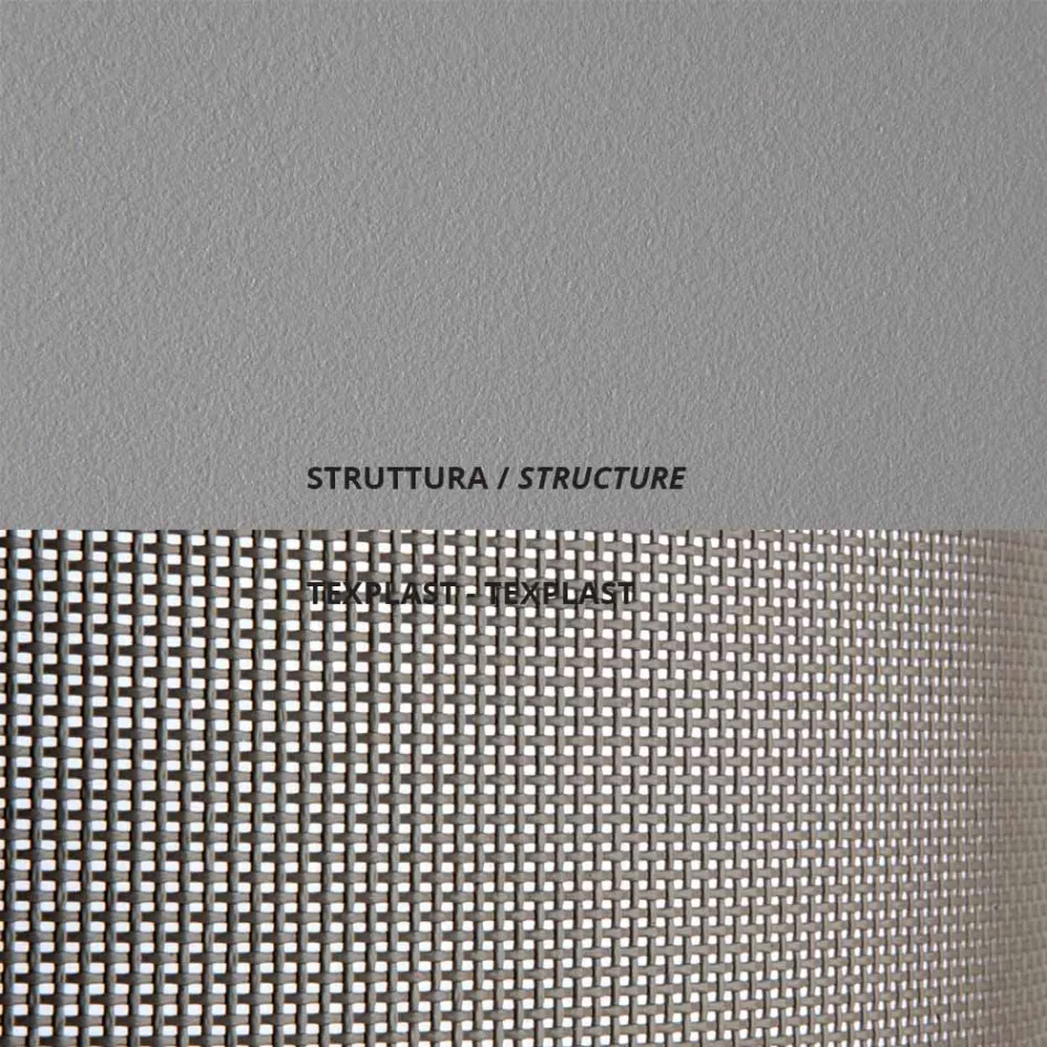 سرير حديقة قابل للتكديس مصنوع من الفولاذ في إيطاليا، قطعتان - أروين Viadurini