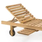 سرير نهاري للحديقة من خشب الساج الطبيعي - يجدراسيل Viadurini