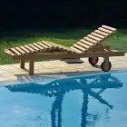 سرير نهاري للحديقة من خشب الساج الطبيعي - يجدراسيل Viadurini