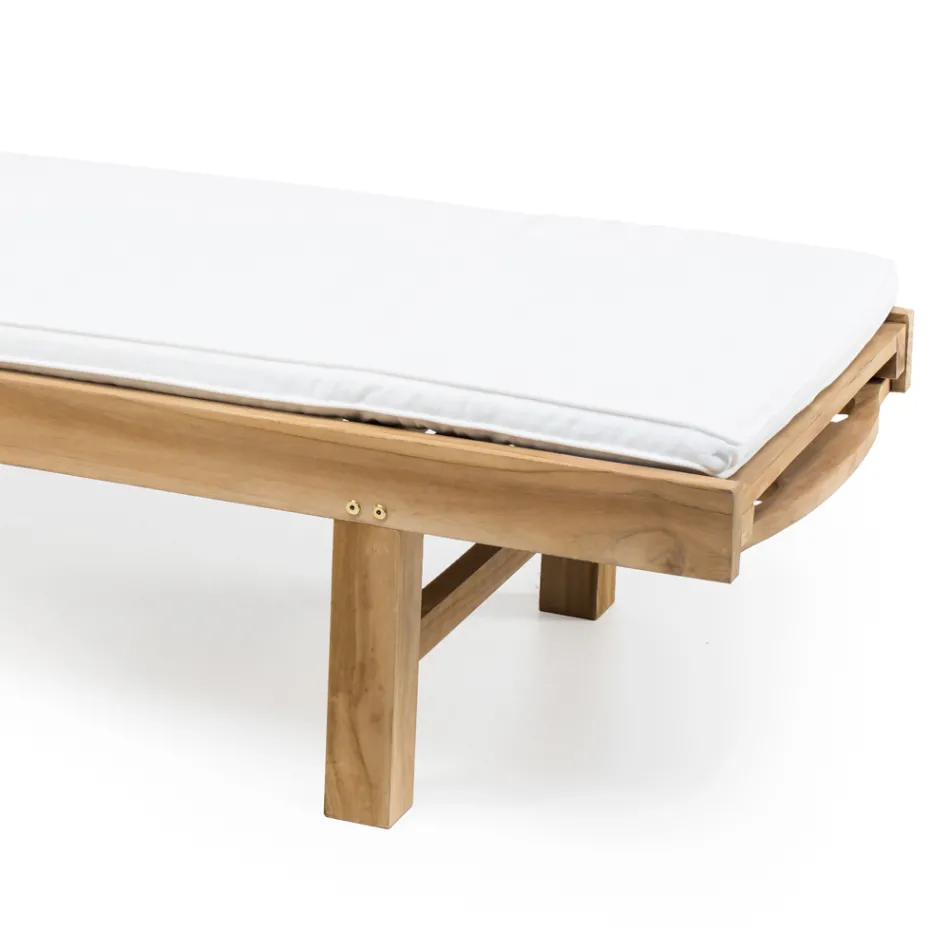 سرير شمسي للحديقة من خشب الساج الطبيعي - يجدراسيل Viadurini